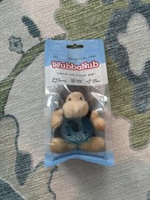 WubbaNub Pacifier with Stuffed Monkey, Safety Tested, Blue, 0-6 Months