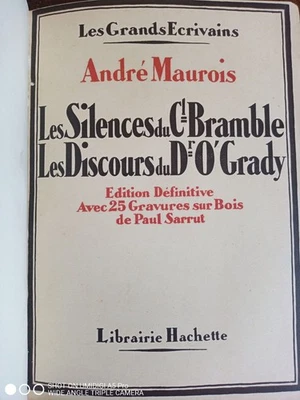 André Maurois - les silences du Col. Bramble - 1929 Hachette - ill Paul Sarrut - Photo 1/4