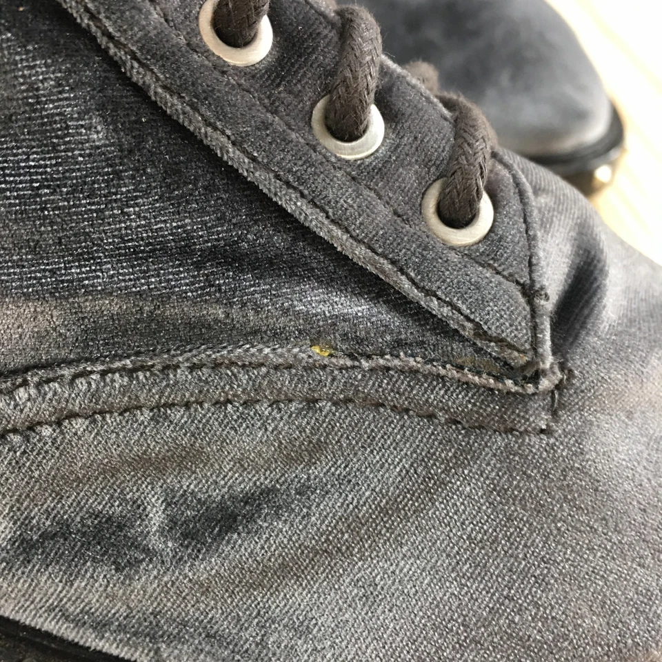 Botas Vince Camuto Mujer 6 M Talorini Tachonadas Combate Gris Terciopelo Tela Tobillo Foto 4 de 4