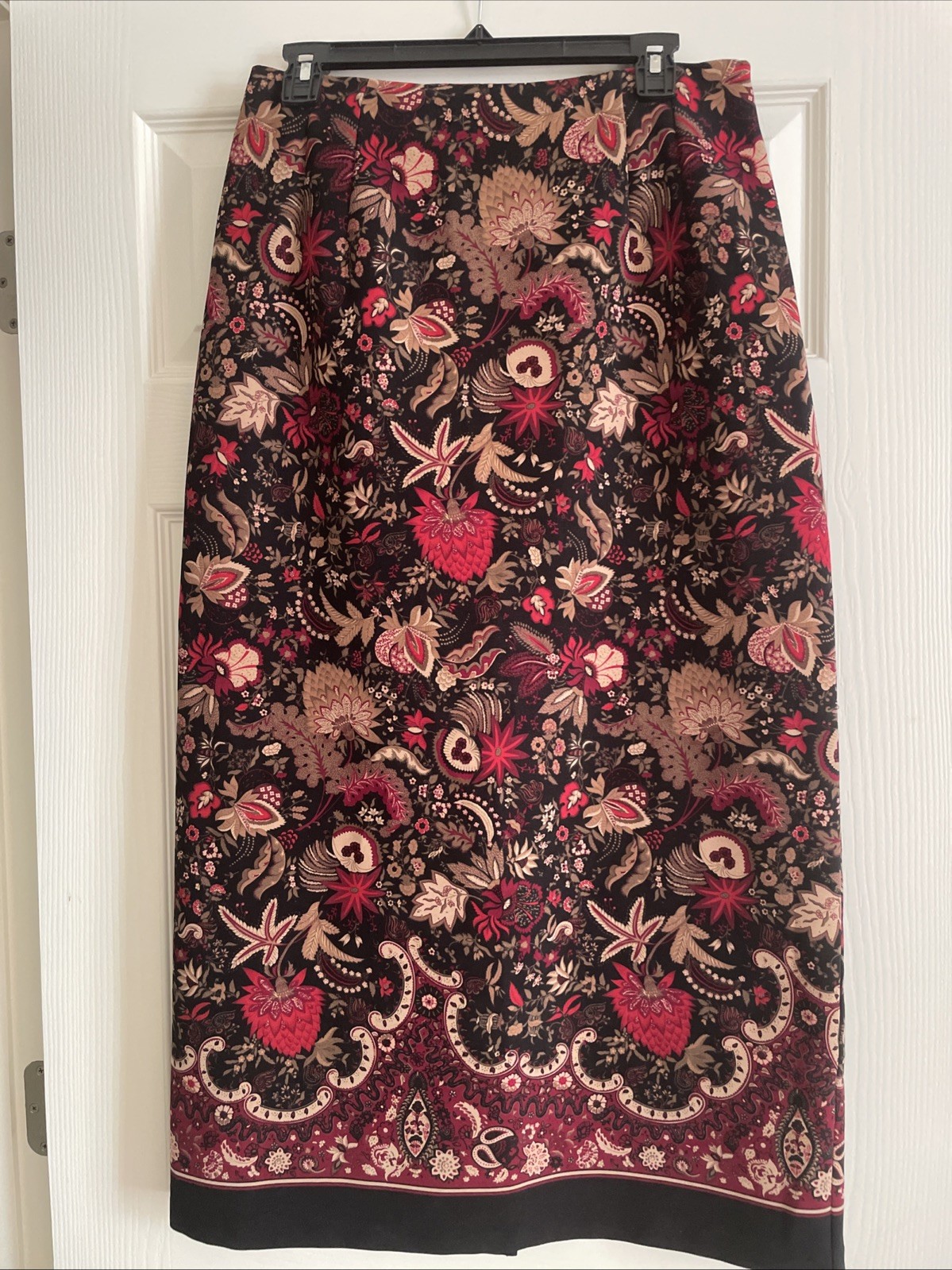 Vintage Briggs New York Long Pencil Skirt Size 12 Velvety Soft Touch