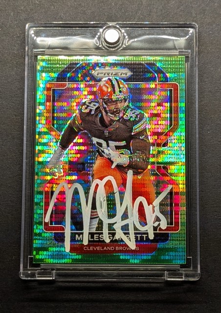 MYLES GARRETT Auto 2021 Panini Green Pulsar Prizm JSA Authenticated SP