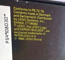 Lego 8030 Expert Builder Set 1984 Technic Vintage Box Partial Complete