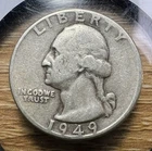 1949-P Washington Quarter - Actual Coin Shown - Free Shipping & Tracking INV#197