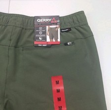Gerry Mens Shorts Pull On Trail Short Drawstring Pockets Stretch Medium Green