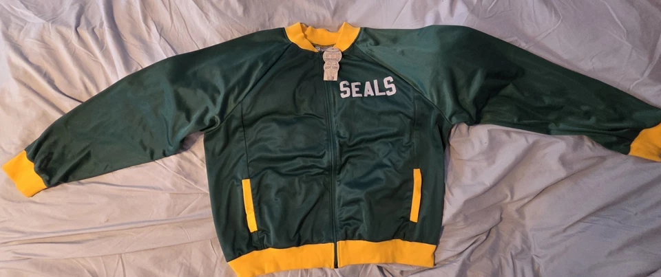 Nueva con etiquetas Chaqueta de Hockey San Francisco Seals Satinado Manchado XXL Foto 2 de 4