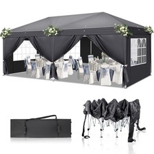 3 x 6m Garden Heavy Duty Gazebo Marquee Party Tent Canopy with Storage Bag UK