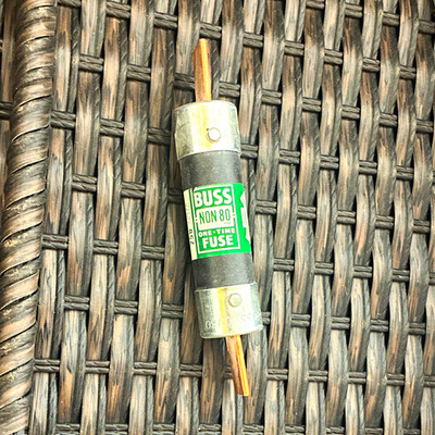 Buss NON 80 One-Time Cartridge HRC Fuse 80A 250V AC/DC Copper Finish