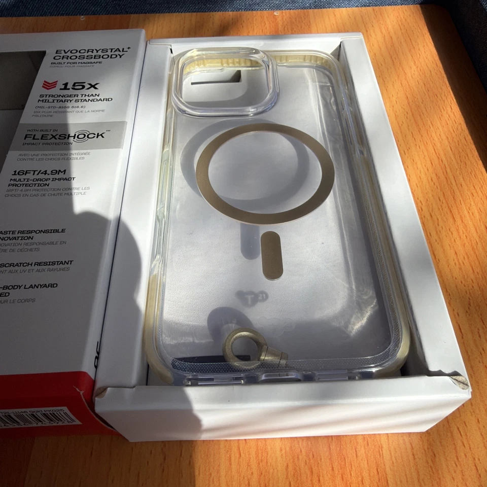 Tech 21 Evocrystal Crossbody Case For iPhone 16 Pro Max Mag Safe Gold - Image 4 of 4