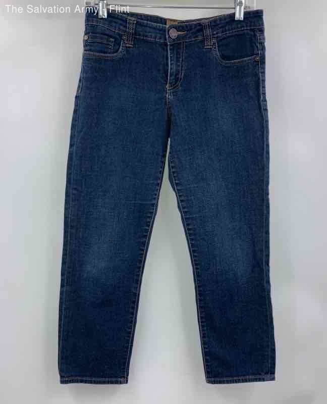 KUT From The Kloth Womens Blue Cotton Blend Denim Capri Jeans Size 6