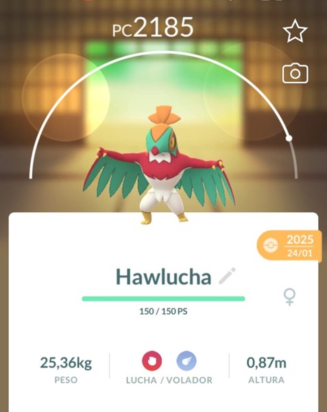 Pokemon Go Hawlucha - Resladero  - Brutalibré (XXL/XXS/Shiny/Lv 30 minimum)