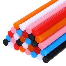 Mini Hot Glue Gun Sticks 4-inchx0.27-inch for Glue Gun, 6 Colors 30pcs 0.36 per stick
