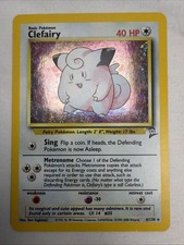 Pokémon TCG Clefairy 6/130 Set Base 2 Holo Carta Rara WOTC Vintage LP