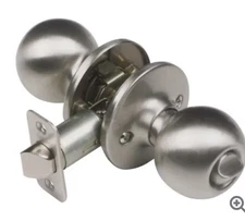 Design House 781864 Bed And Bath Door Knob in Satin Nickel