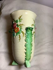 Antique Beautiful Multi-Color Maruhon Ware Vase Made In Japan 