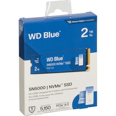 Western Digital WD Blue SN5000 2TB M.2 NVMe Internal SSD (WDS200T3B0E)