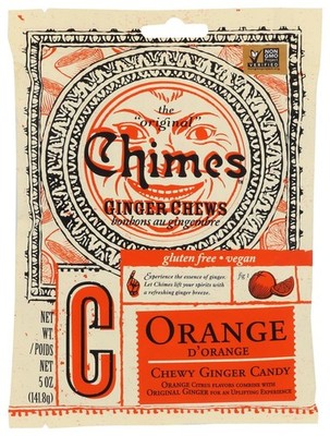 Chimes Ginger Candy 5Oz Pack Of 1 Refreshing Orange Individually Wrapped