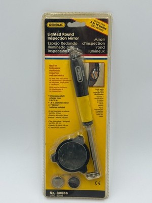 General Lighted Round telescoping Inspection Mirror 80556