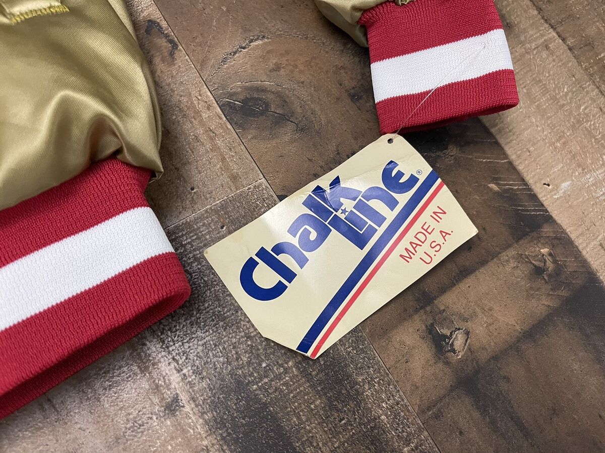 NEW Vintage Chalk Line Gold San Francisco 49ers Satin Jacket NEW Vintage Chalk Line Gold San Francisco 49ers Satin Jacket