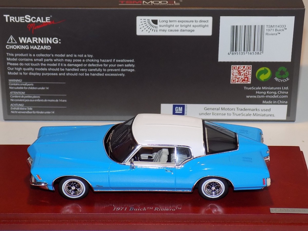 ミニカー TSM Model 1971 Buick Riviera True Scale 1:43 Buick Riviera Year 1971 black TSM134308
