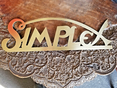 Simplex Radiator Script BRASS 1907 - 1918 Emblem Medalion | eBay