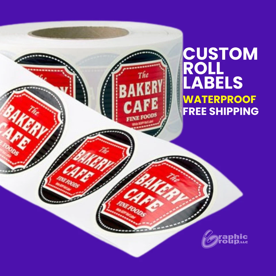 Custom Waterproof Labels | 1000 Stickers on a Roll I FREE SHIPPING - Image 2 of 4