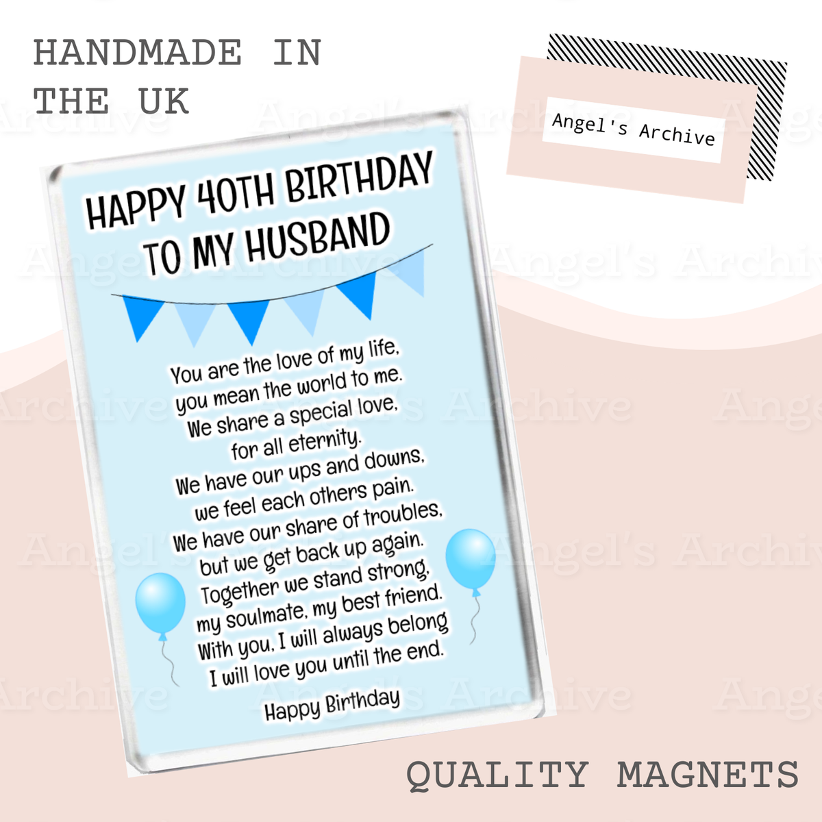 Sottobicchiere 40° Compleanno | Happy 40th Birthday | Regalo Divertente Con Data Personalizzata In Inglese - 5