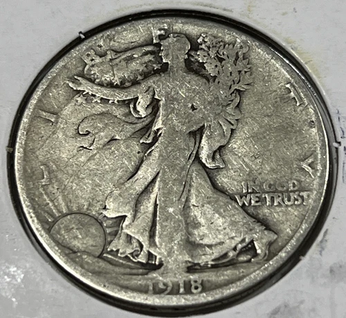 1918 S Walking Liberty Half Dollar VG+ Details Free Shipping With Five Items A1