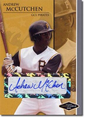 2005 ANDREW McCUTCHEN Rookie SILVER Autograph Mint Auto RC PIRATES ...