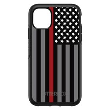 OtterBox Symmetry for Apple iPhone Pick Model - Thin Red Line Flag Fire Rescue