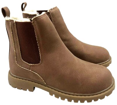 JUNGEN SLIPPER KNÖCHEL KINDER CHELSEA KUNSTFELL WARM HÄNDLER REISSVERSCHLUSS WINTER MÄDCHEN STIEFEL GRÖSSE