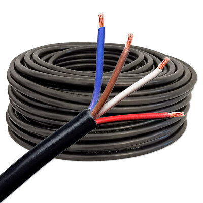 4-adriges AUPFK Kabel 5m 4x1,5mm² Stromkabel Anhängerkabel KFZ 50V Kupfer PVC