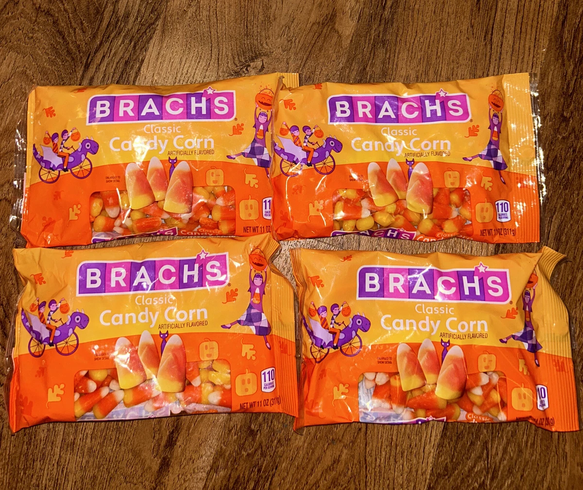 Lot Of 4 Brachs Classic Halloween Candy Corn 11 Oz Each Best By