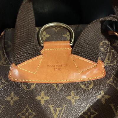 Authentic Vintage rare LV Backpack RARE Louis Vuitton Monogram Denim Sac a Dos GM blue jean  main image 4