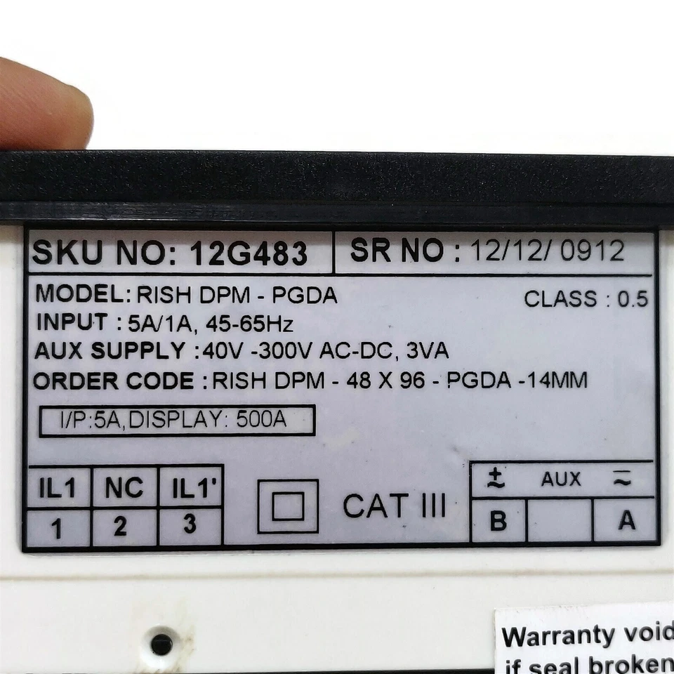 1 Phase Programmable Rish Digital Panel Meter. Type PGDA. Made in India - Image 2 of 4