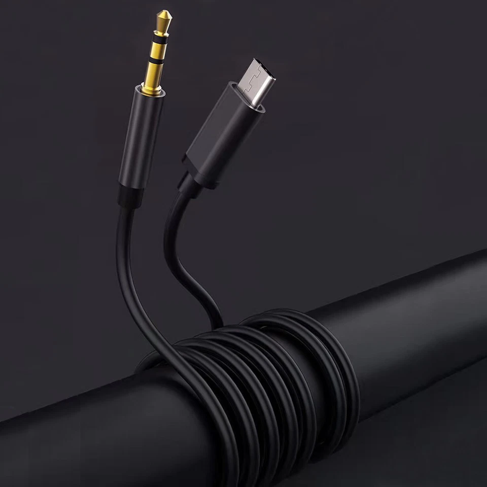 USB-C на AUX 3,5 мм аудио кабель адаптер Galaxy S8 S9 S10 S20 S21 Note 8 9 10 3 фута - Изображение 4 из 4