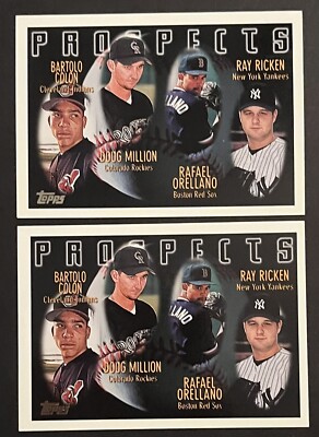 (2) 1996 TOPPS BARTOLO COLON ROOKIE RC #428 PROSPECTS RICKEN MILLION YANKEES 10