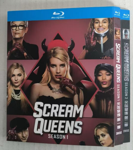 Scream Queens Season 1-2: 5 Disc 1080P All RegionPlay Seal Box - Picture 1 of 1