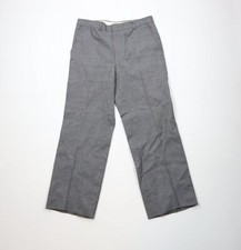 Vintage 70s Streetwear Mens 32x28 Distressed Wool Blend Wide Leg Chino Pants USA