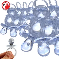 2825 Pk12 Large Acrylic Pacifiers Foot Talon Craft Part Baby Shower Gender Pet