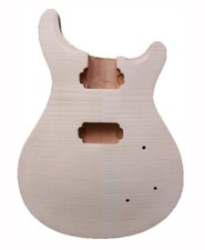 Electric Guitar Body mahogany wood Flame Maple Cap DIY Guitar Bodies Set in heel