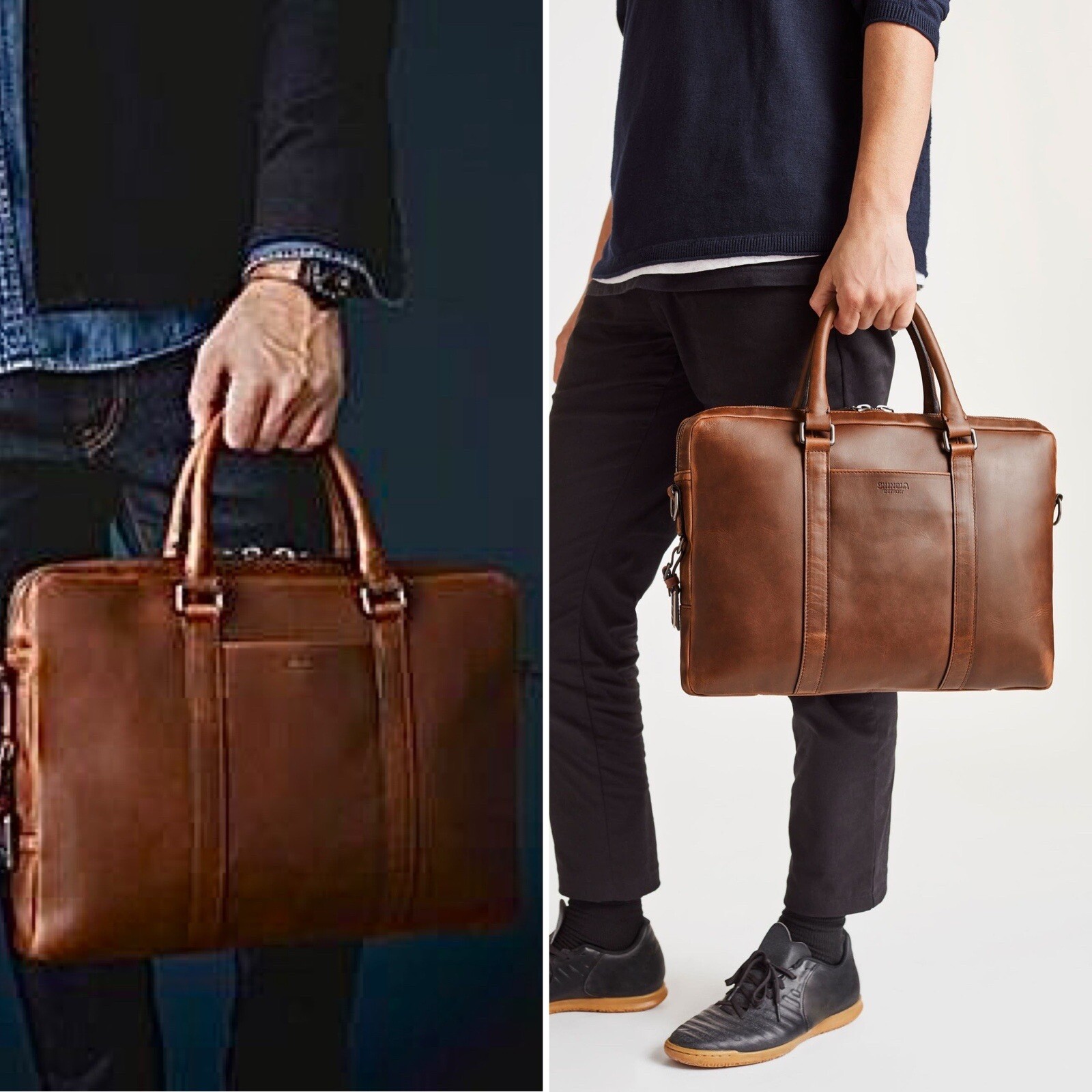 SHINOLA DETROIT FULTON NAVIGATOR LEATHER BRIEFCASE (MADE IN AMERICA) eBay