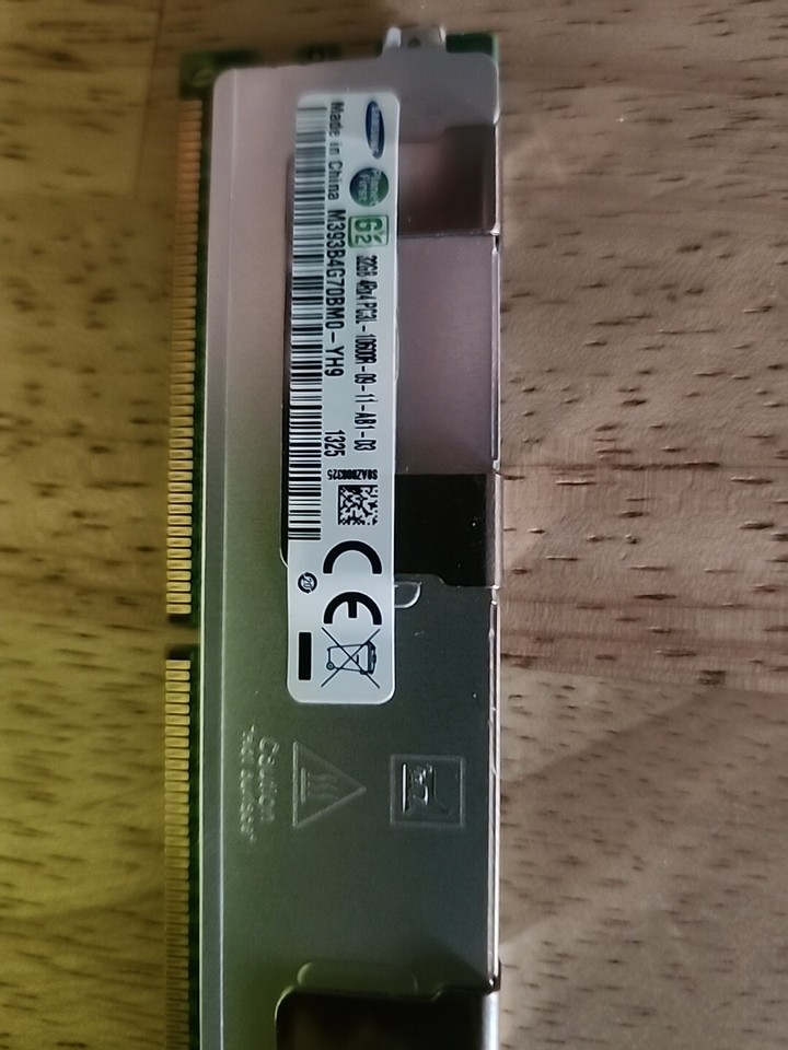 RAM Micron 32 Go DDR3 PC3L-10600R RDIMM ECC | 4x8 Go 1333MHz | Pour