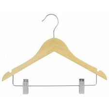 14" Juniors Natural Wood Combination Hanger (pack of 25)