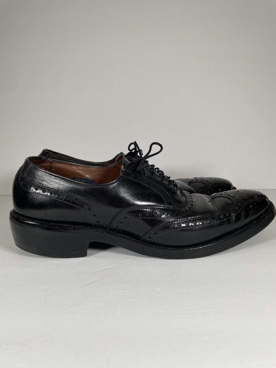 Vintage Allen Edmonds Boulevard Mens Black Wingtip Dress  display picture 3