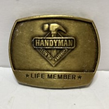 Vintage 1996 Handyman Club of America Life Member Belt Buckle