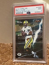 2015 Topps Fire Forces of Nature Brett Favre PSA 9 Foil Card NEW CASE POP 1 J