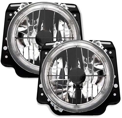 Angel Eyes Scheinwerfer Set mit Fadenkreuz für VW GOLF 2 II 19E Klarglas 960321 - Bild 2 von 5