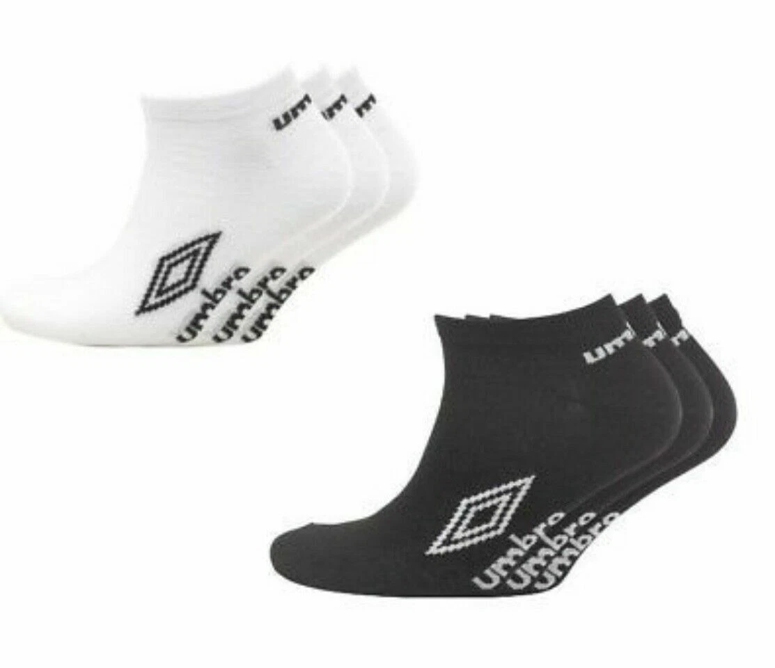 6 PAIRS* MENS UMBRO TRAINER SOCKS 100% GENUINE* SIZE 6-11