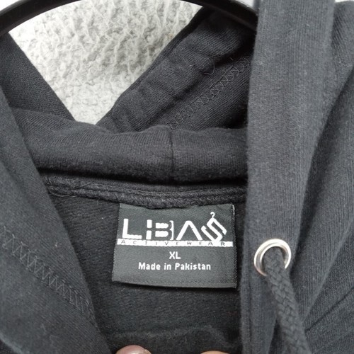 The Boss Sweater Mens XL Black Hoodie Libas Solid Basic Pullover Springsteen - Picture 3 of 7