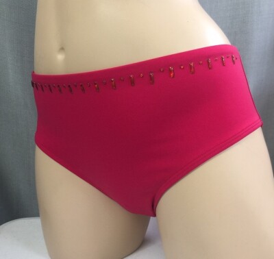EMPREINTE 1514BNS RUBUS HIGH WAIST BIKINI BRIEF IN RED SIZE 34 